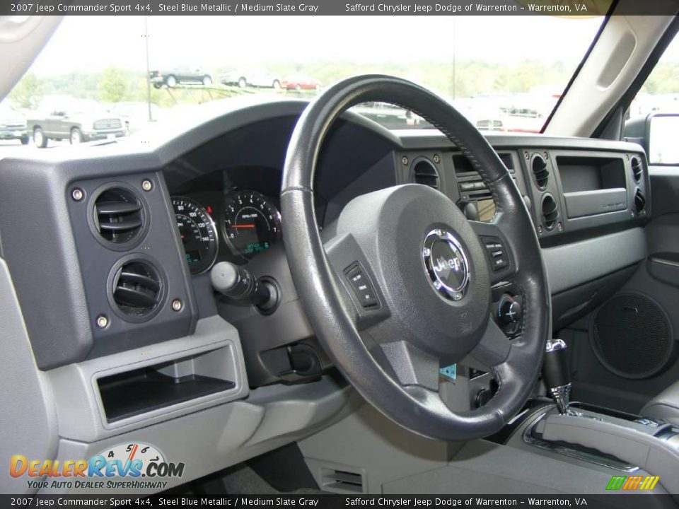 2007 Jeep Commander Sport 4x4 Steel Blue Metallic / Medium Slate Gray Photo #13