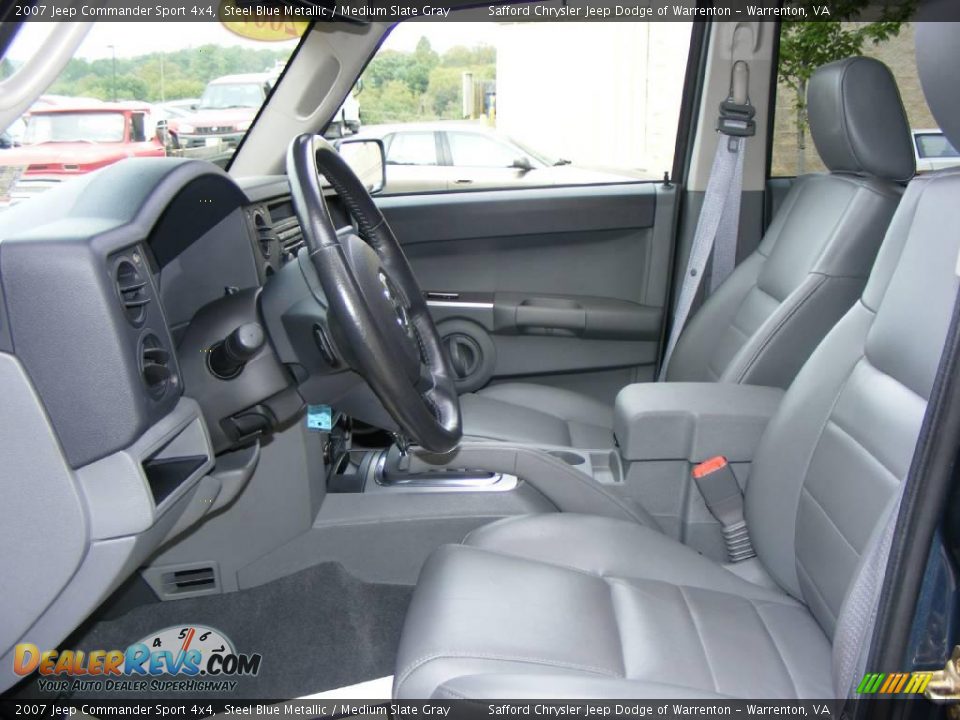 2007 Jeep Commander Sport 4x4 Steel Blue Metallic / Medium Slate Gray Photo #14