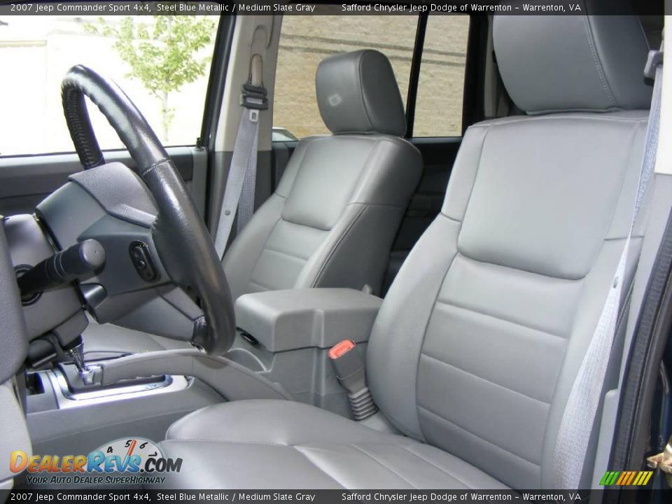 2007 Jeep Commander Sport 4x4 Steel Blue Metallic / Medium Slate Gray Photo #15