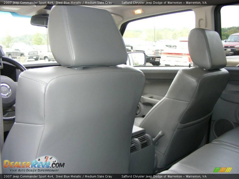 2007 Jeep Commander Sport 4x4 Steel Blue Metallic / Medium Slate Gray Photo #16
