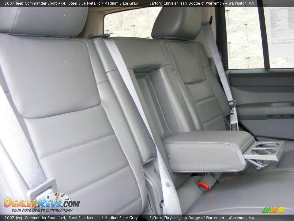 2007 Jeep Commander Sport 4x4 Steel Blue Metallic / Medium Slate Gray Photo #27