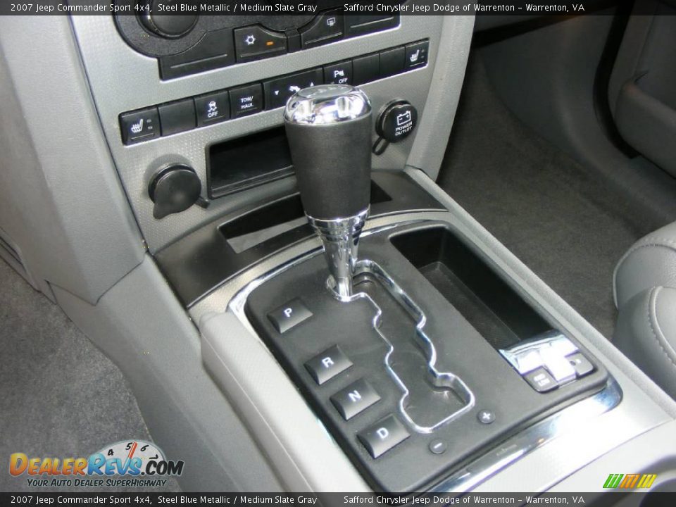 2007 Jeep Commander Sport 4x4 Steel Blue Metallic / Medium Slate Gray Photo #34