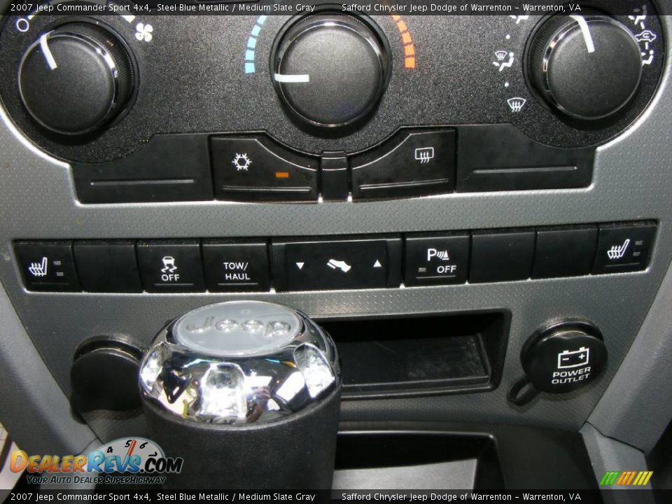 2007 Jeep Commander Sport 4x4 Steel Blue Metallic / Medium Slate Gray Photo #35