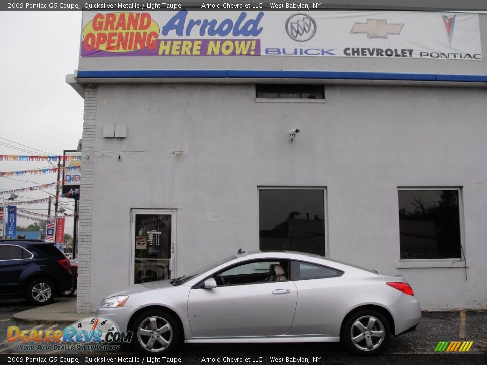 2009 Pontiac G6 Coupe Quicksilver Metallic / Light Taupe Photo #3