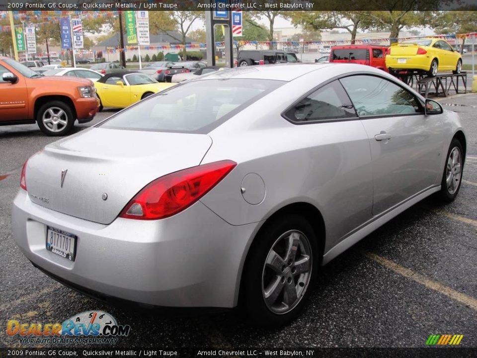 2009 Pontiac G6 Coupe Quicksilver Metallic / Light Taupe Photo #6