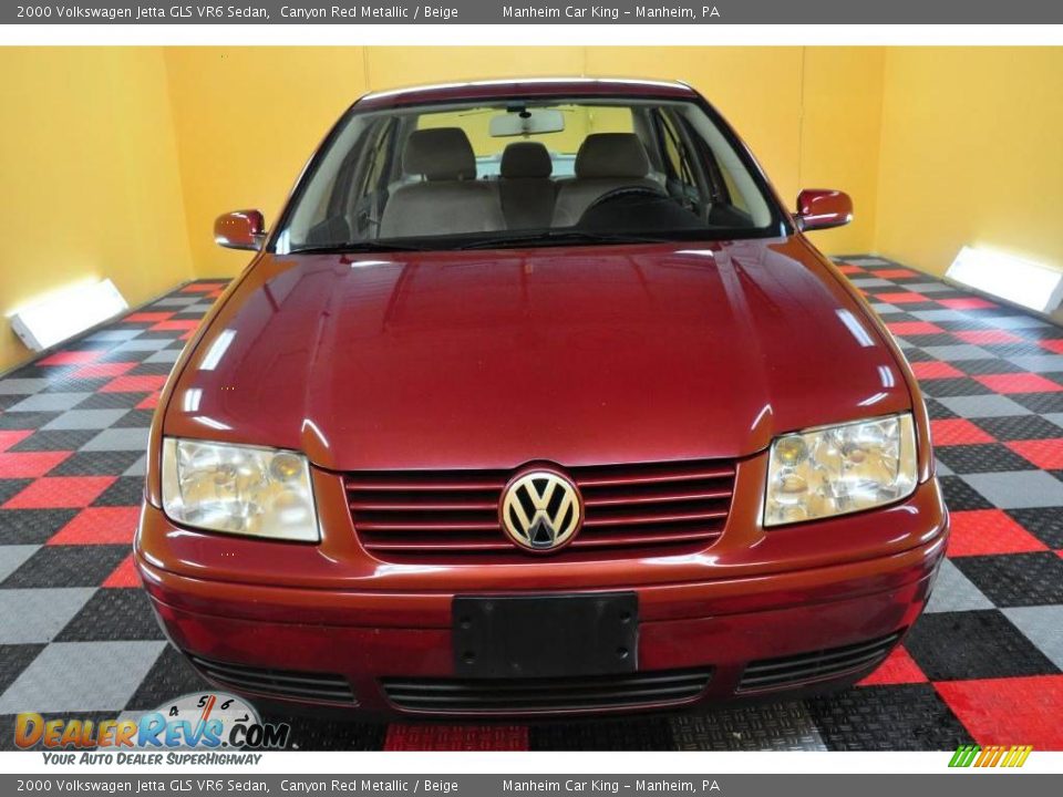 2000 Volkswagen Jetta GLS VR6 Sedan Canyon Red Metallic / Beige Photo #2