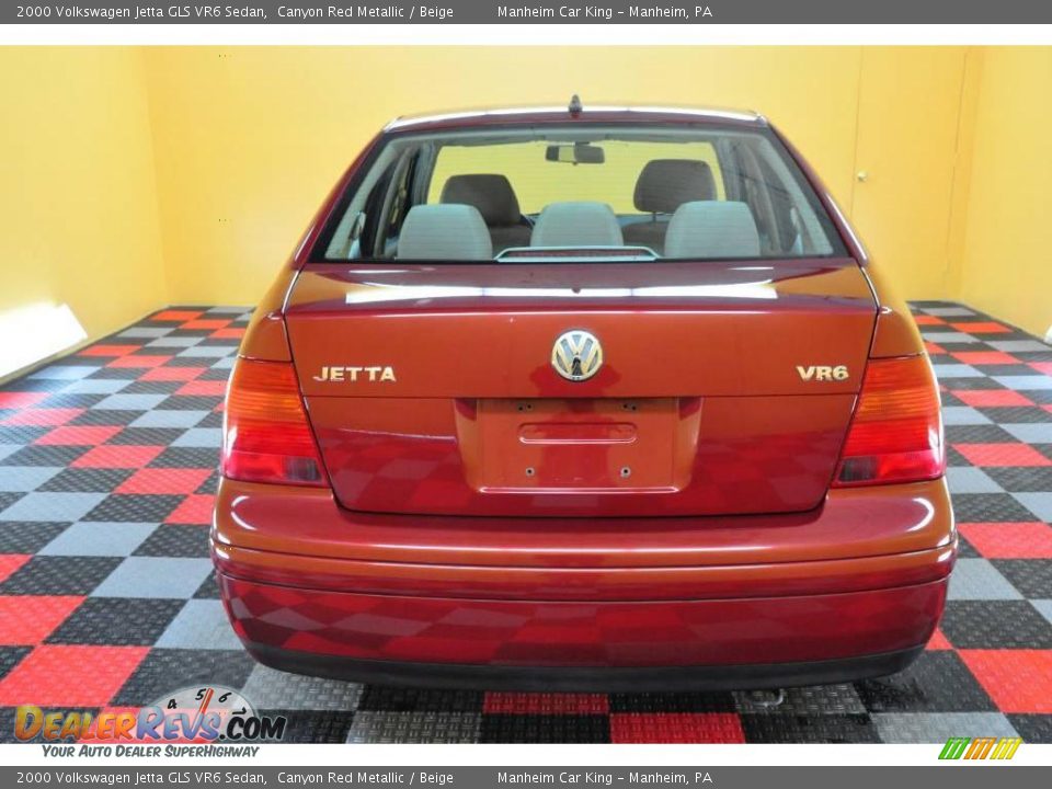 2000 Volkswagen Jetta GLS VR6 Sedan Canyon Red Metallic / Beige Photo #5