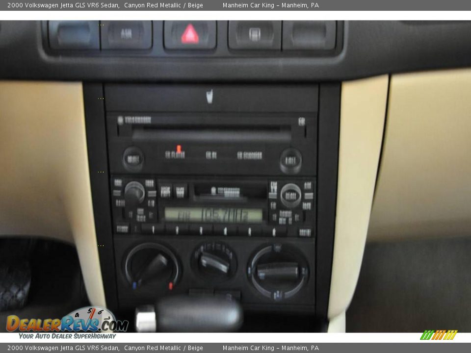 2000 Volkswagen Jetta GLS VR6 Sedan Canyon Red Metallic / Beige Photo #8