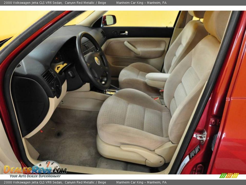 2000 Volkswagen Jetta GLS VR6 Sedan Canyon Red Metallic / Beige Photo #11