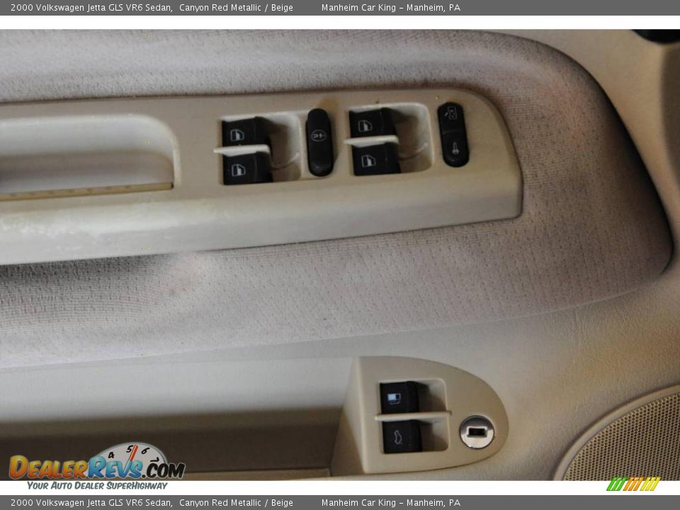 2000 Volkswagen Jetta GLS VR6 Sedan Canyon Red Metallic / Beige Photo #12