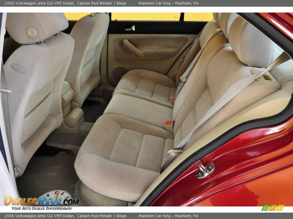 2000 Volkswagen Jetta GLS VR6 Sedan Canyon Red Metallic / Beige Photo #13