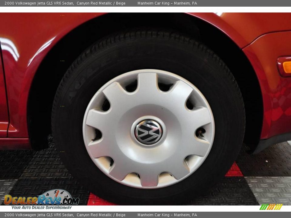 2000 Volkswagen Jetta GLS VR6 Sedan Canyon Red Metallic / Beige Photo #17