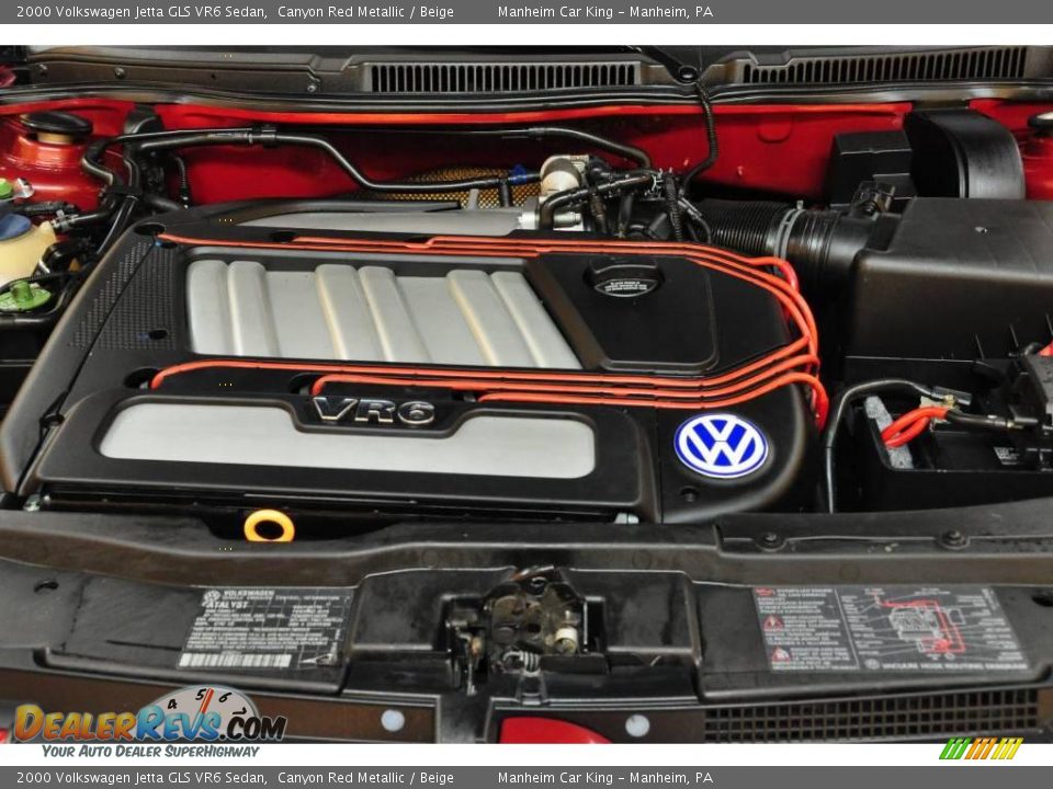 2000 Volkswagen Jetta GLS VR6 Sedan Canyon Red Metallic / Beige Photo #18