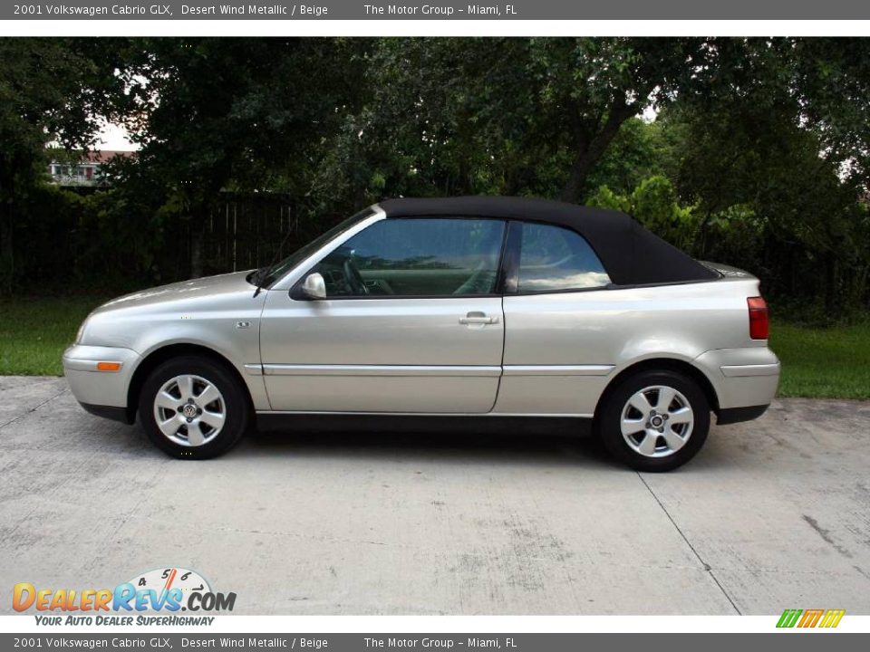 2001 Volkswagen Cabrio GLX Desert Wind Metallic / Beige Photo #4