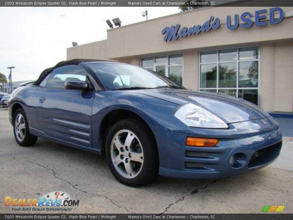 2003 Mitsubishi Eclipse Spyder GS Flash Blue Pearl / Midnight Photo #2