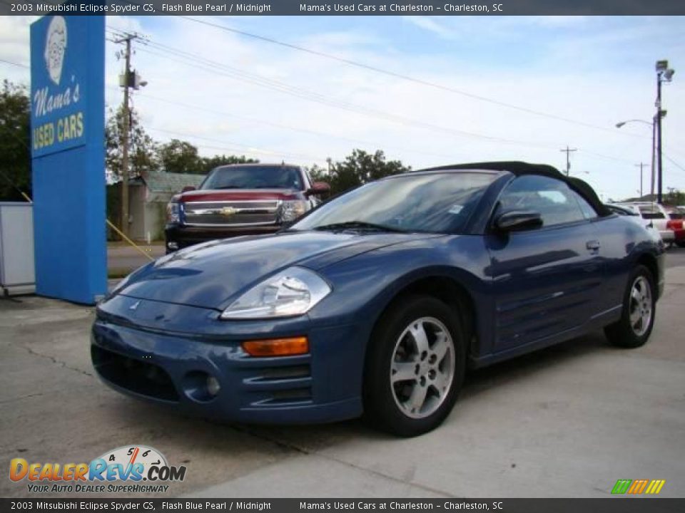 2003 Mitsubishi Eclipse Spyder GS Flash Blue Pearl / Midnight Photo #4