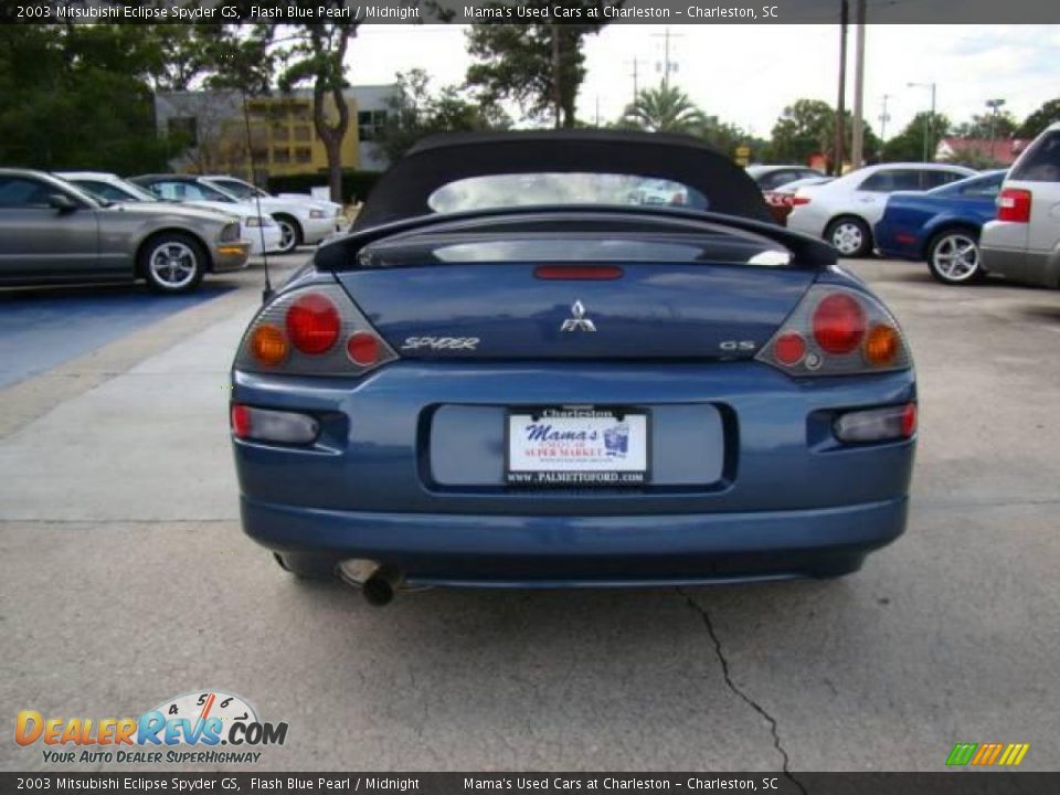 2003 Mitsubishi Eclipse Spyder GS Flash Blue Pearl / Midnight Photo #7