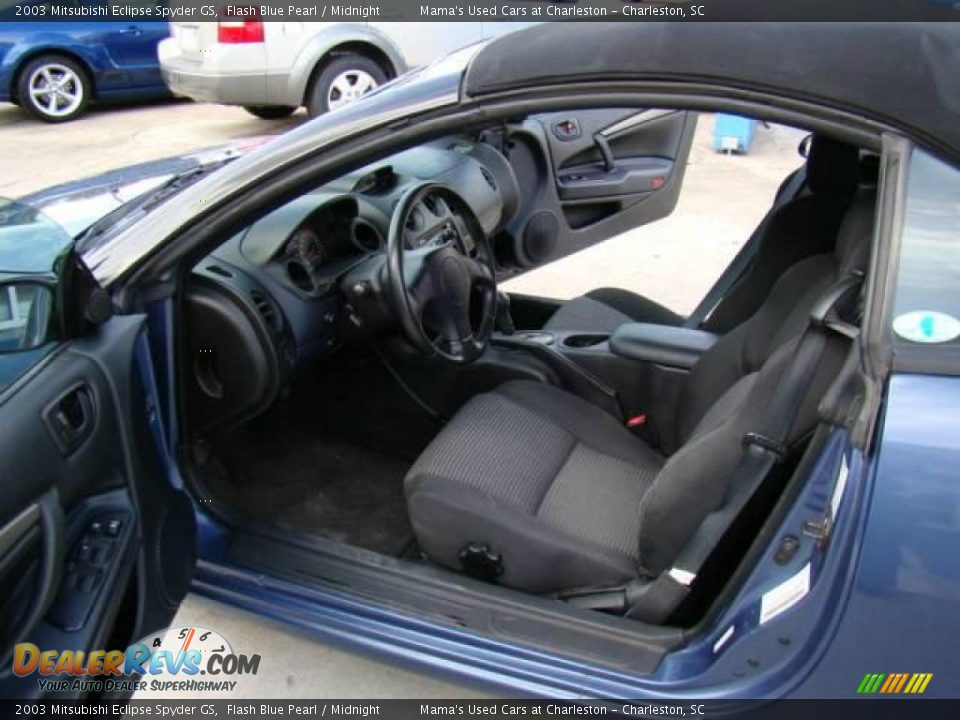 2003 Mitsubishi Eclipse Spyder GS Flash Blue Pearl / Midnight Photo #9