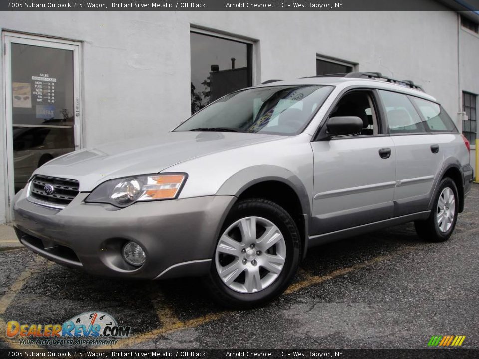 2005 Subaru Outback 2.5i Wagon Brilliant Silver Metallic / Off Black Photo #1