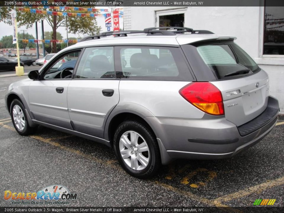 2005 Subaru Outback 2.5i Wagon Brilliant Silver Metallic / Off Black Photo #4