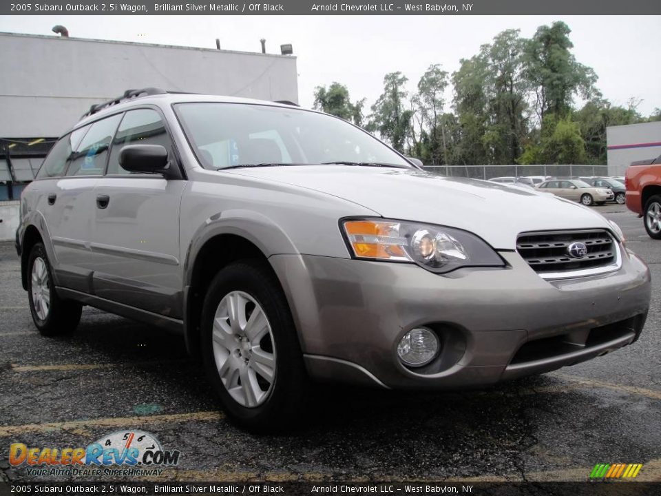 2005 Subaru Outback 2.5i Wagon Brilliant Silver Metallic / Off Black Photo #7