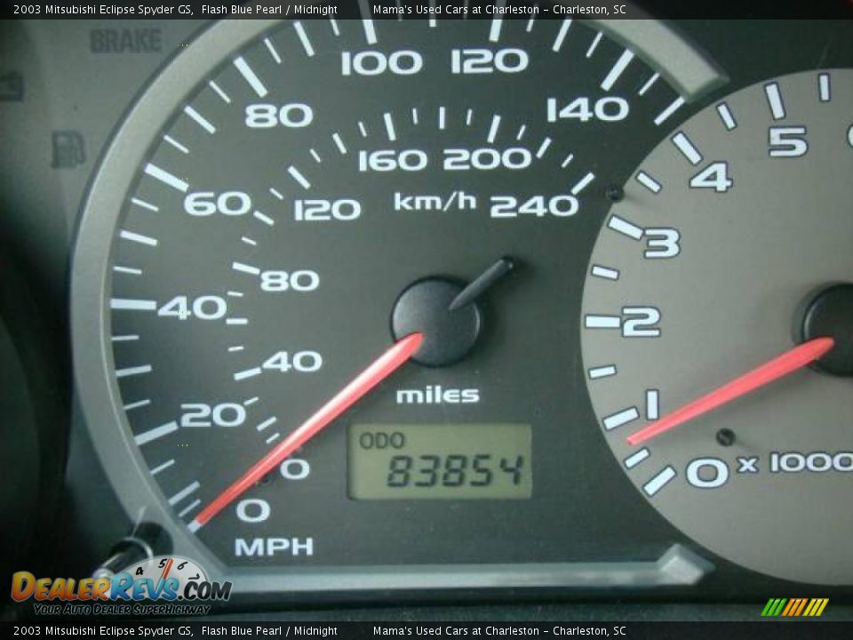 2003 Mitsubishi Eclipse Spyder GS Flash Blue Pearl / Midnight Photo #18