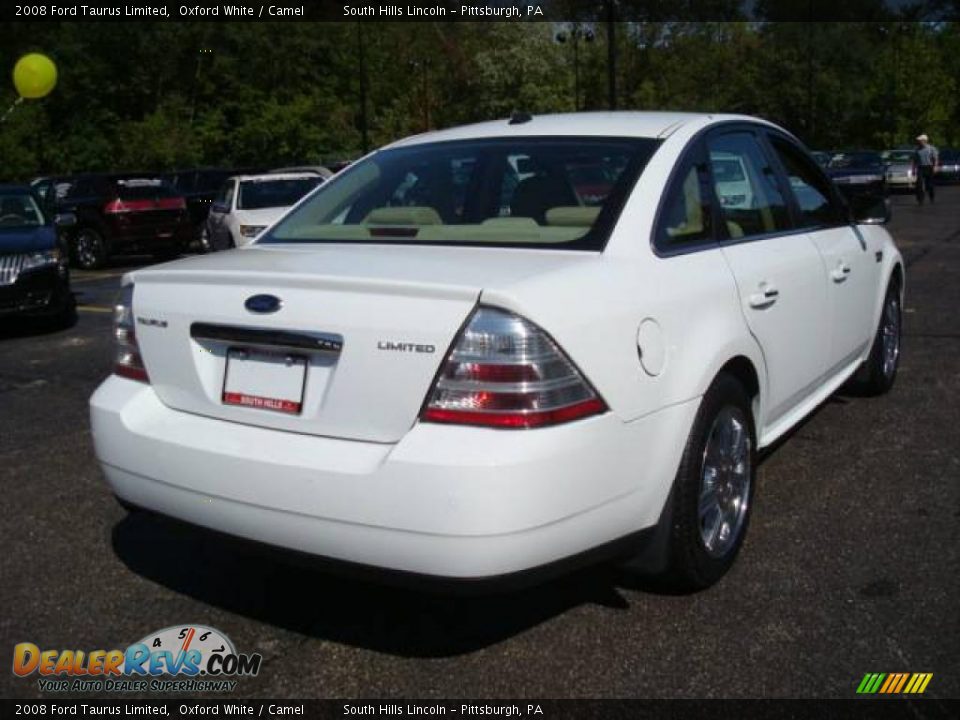 2008 Ford Taurus Limited Oxford White / Camel Photo #4