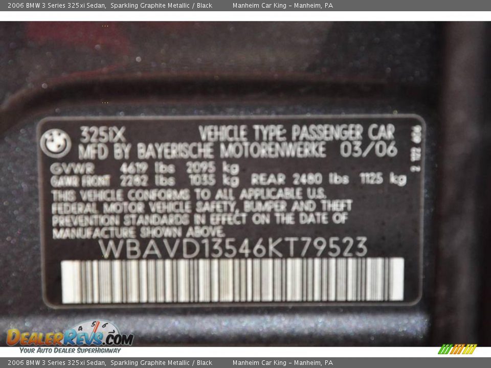 2006 BMW 3 Series 325xi Sedan Sparkling Graphite Metallic / Black Photo #11