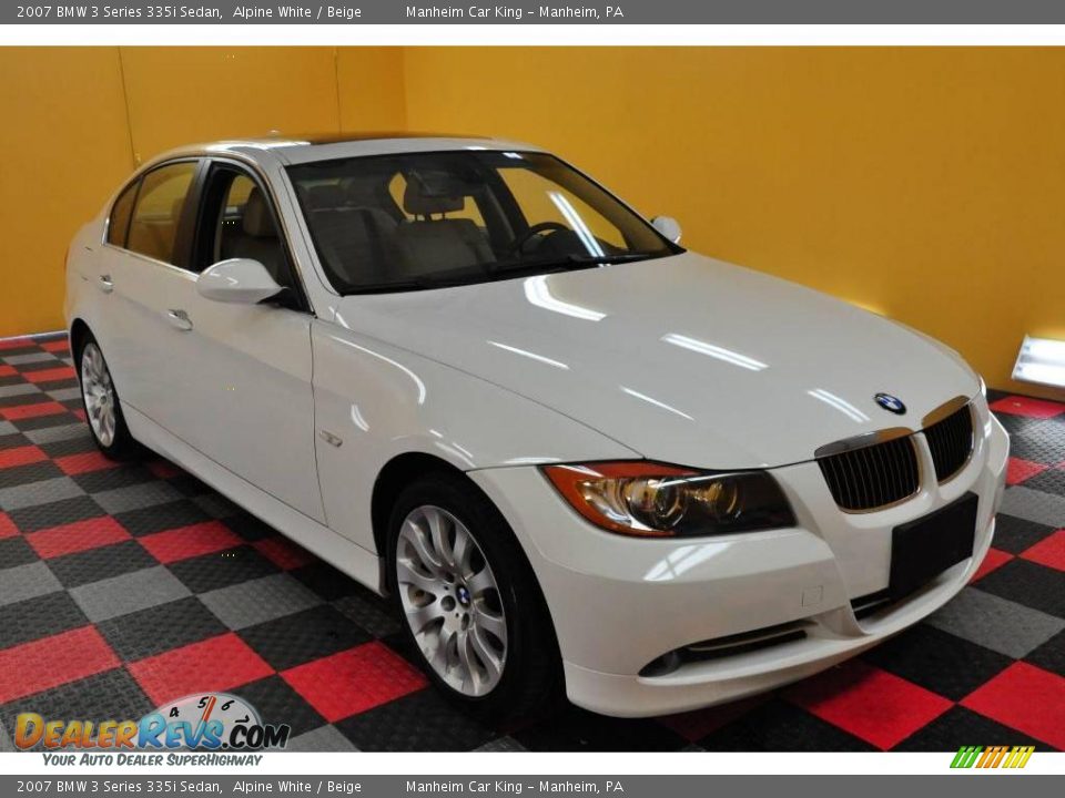 2007 BMW 3 Series 335i Sedan Alpine White / Beige Photo #1