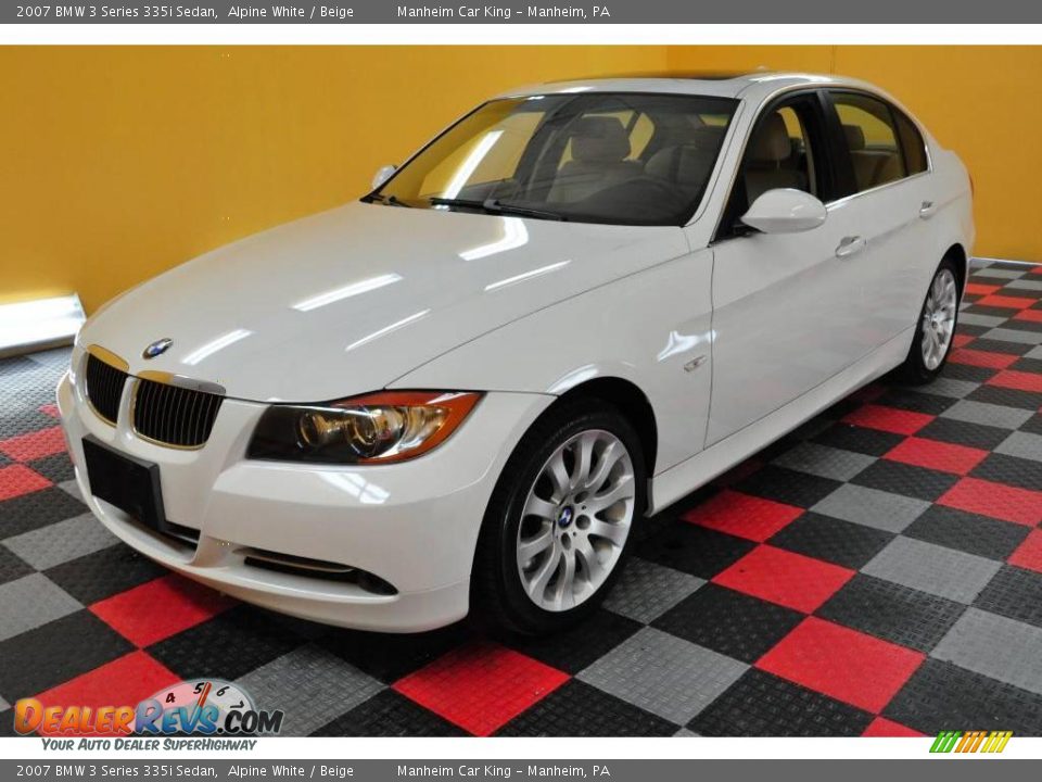2007 BMW 3 Series 335i Sedan Alpine White / Beige Photo #3