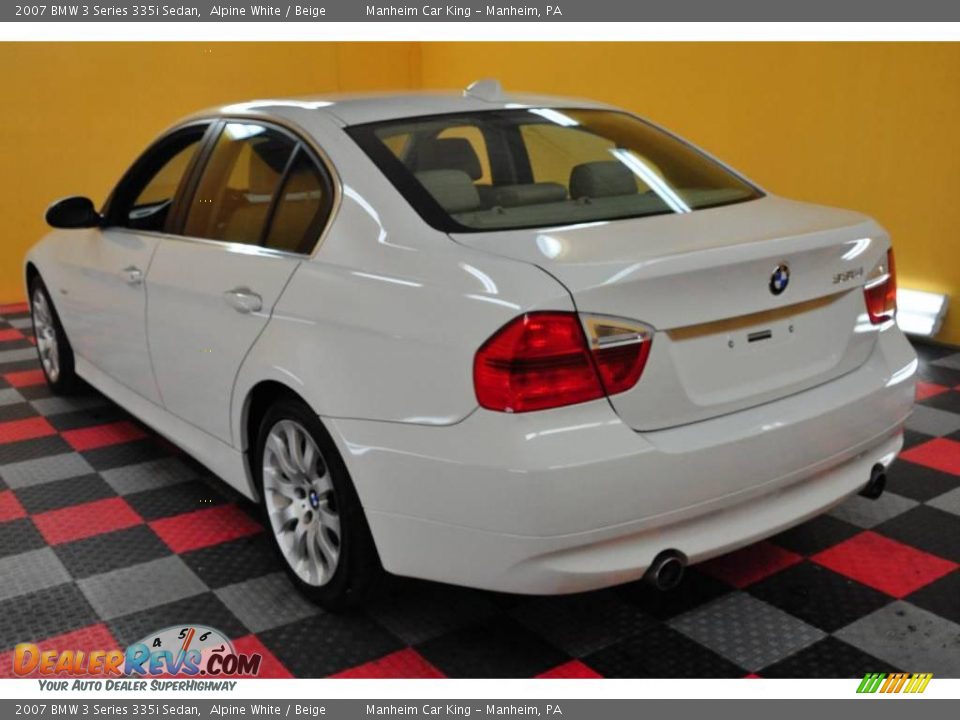 2007 BMW 3 Series 335i Sedan Alpine White / Beige Photo #4