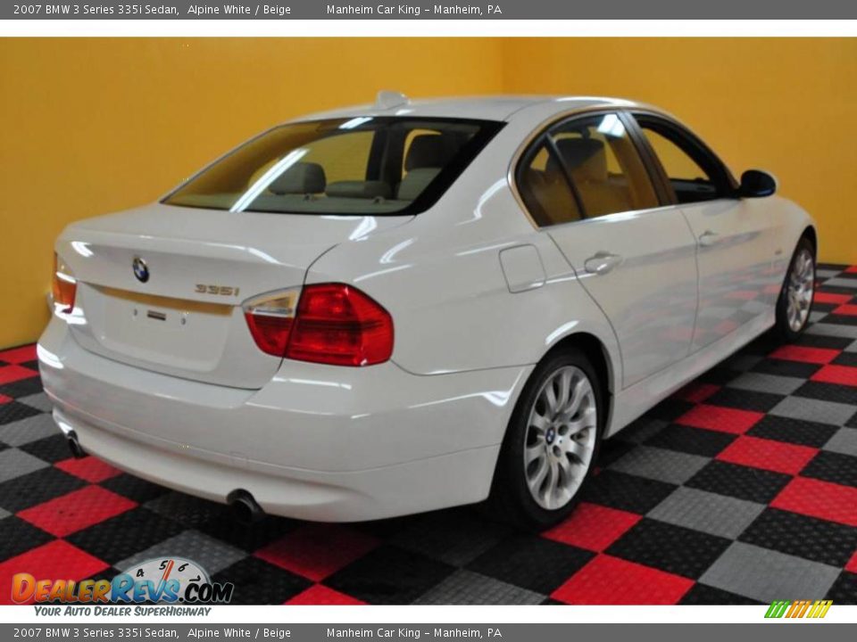 2007 BMW 3 Series 335i Sedan Alpine White / Beige Photo #6