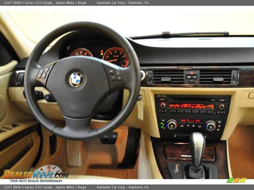 2007 BMW 3 Series 335i Sedan Alpine White / Beige Photo #7