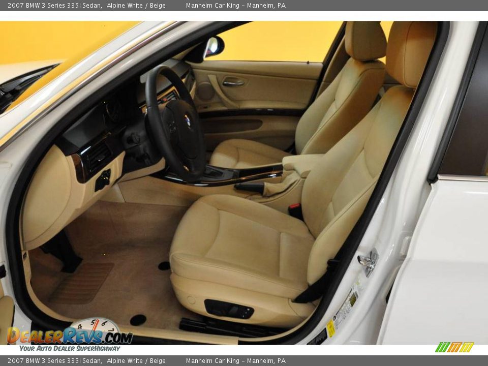 2007 BMW 3 Series 335i Sedan Alpine White / Beige Photo #12