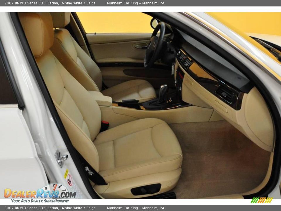 2007 BMW 3 Series 335i Sedan Alpine White / Beige Photo #17