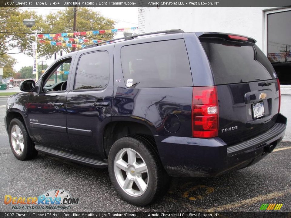 2007 Chevrolet Tahoe LTZ 4x4 Dark Blue Metallic / Light Titanium/Ebony Photo #4