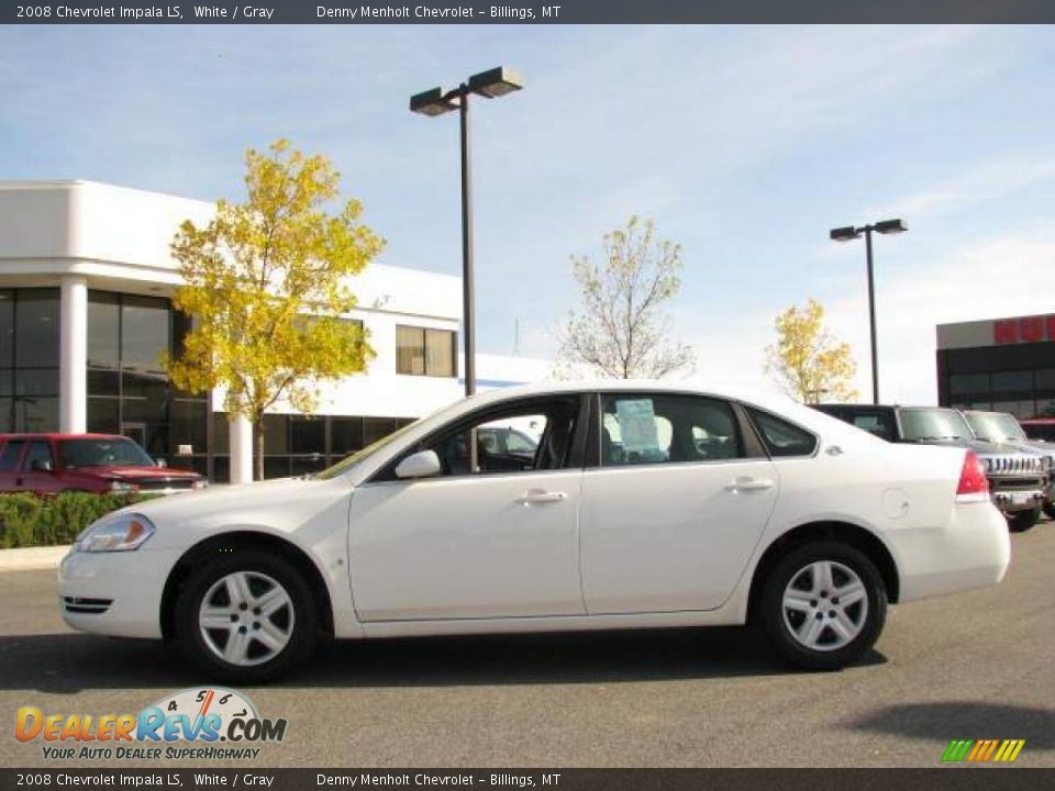 2008 Chevrolet Impala LS White / Gray Photo #1