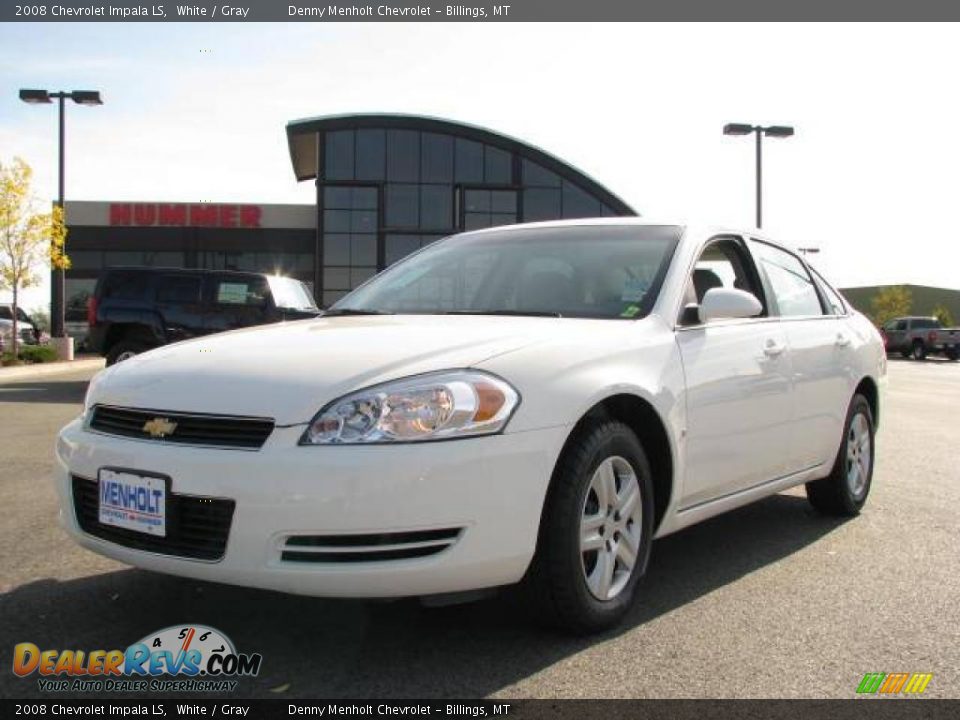 2008 Chevrolet Impala LS White / Gray Photo #2