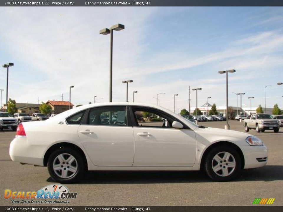 2008 Chevrolet Impala LS White / Gray Photo #4