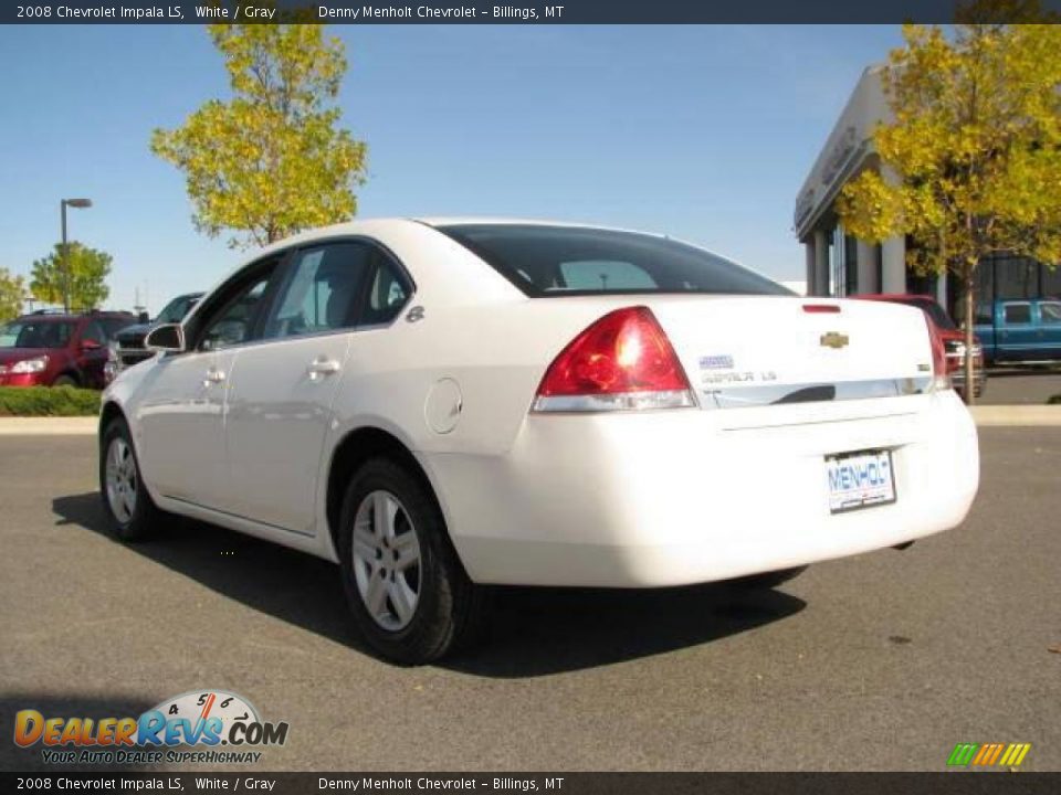 2008 Chevrolet Impala LS White / Gray Photo #6