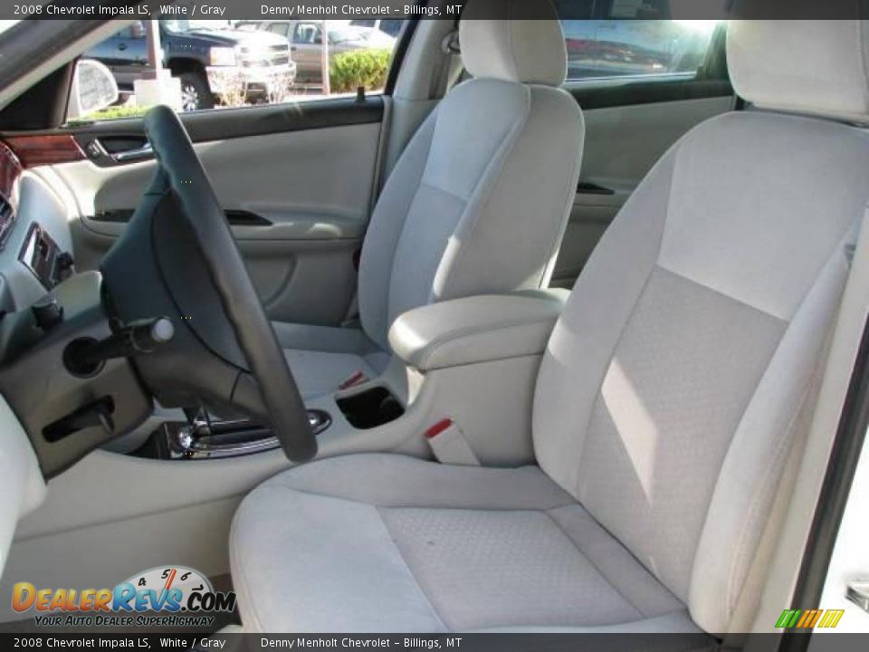 2008 Chevrolet Impala LS White / Gray Photo #9