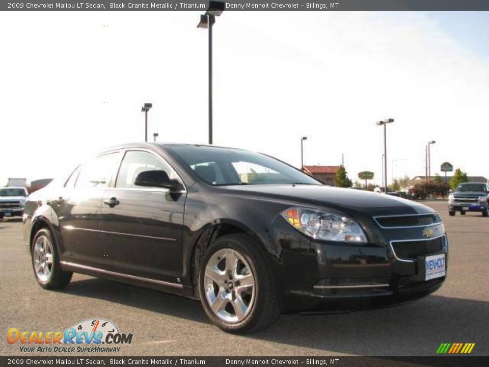 2009 Chevrolet Malibu LT Sedan Black Granite Metallic / Titanium Photo #3