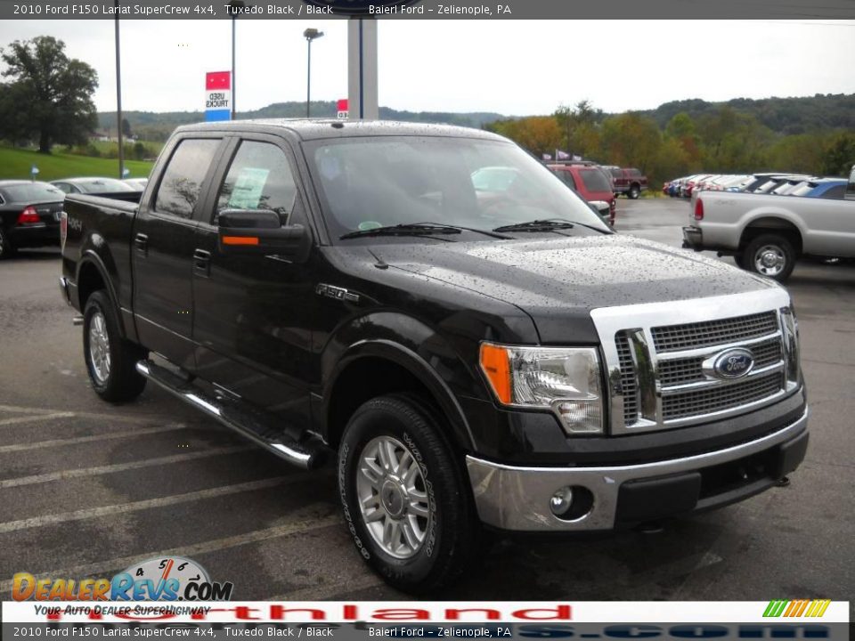 2010 Ford F150 Lariat SuperCrew 4x4 Tuxedo Black / Black Photo #4