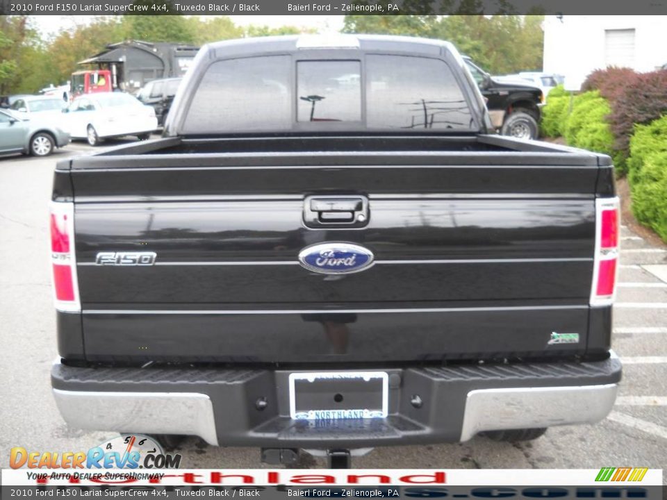 2010 Ford F150 Lariat SuperCrew 4x4 Tuxedo Black / Black Photo #7