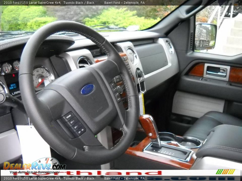 2010 Ford F150 Lariat SuperCrew 4x4 Tuxedo Black / Black Photo #10