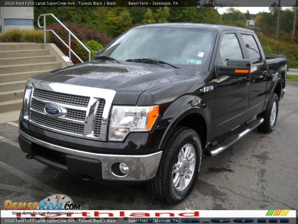 2010 Ford F150 Lariat SuperCrew 4x4 Tuxedo Black / Black Photo #2