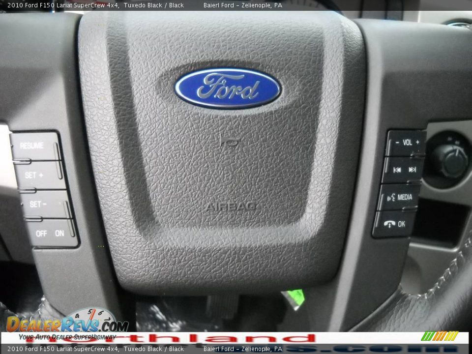 2010 Ford F150 Lariat SuperCrew 4x4 Tuxedo Black / Black Photo #19