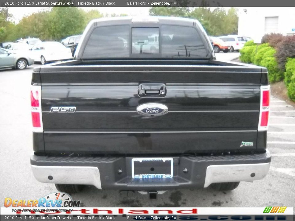 2010 Ford F150 Lariat SuperCrew 4x4 Tuxedo Black / Black Photo #7