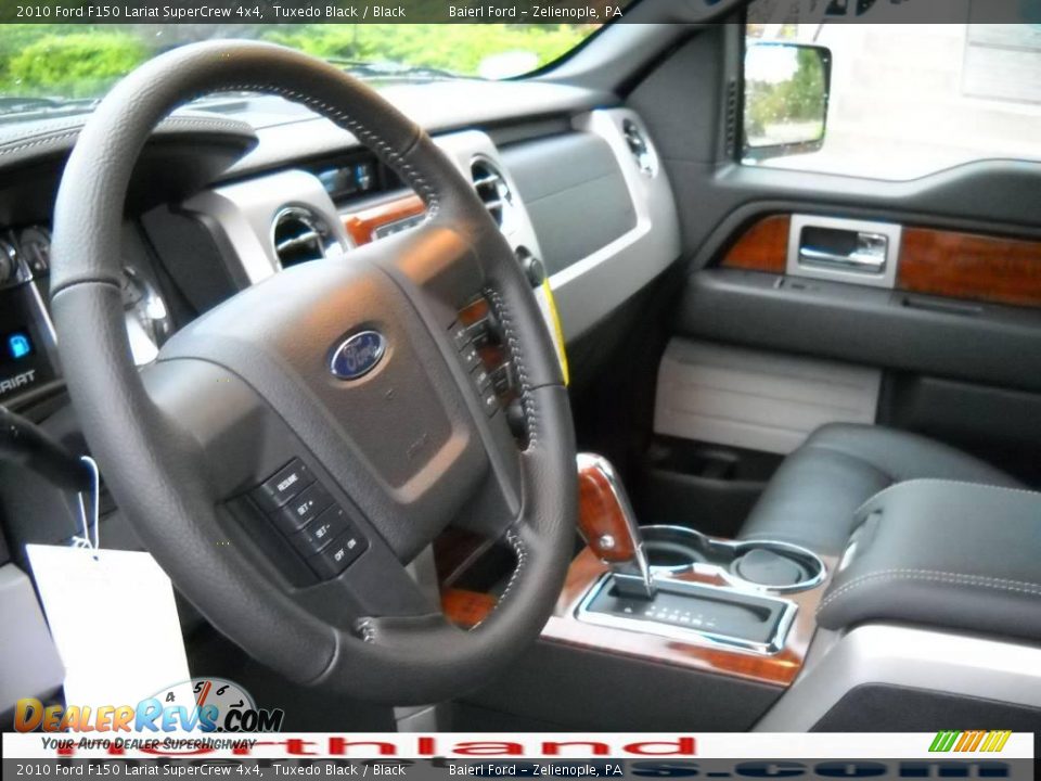2010 Ford F150 Lariat SuperCrew 4x4 Tuxedo Black / Black Photo #10