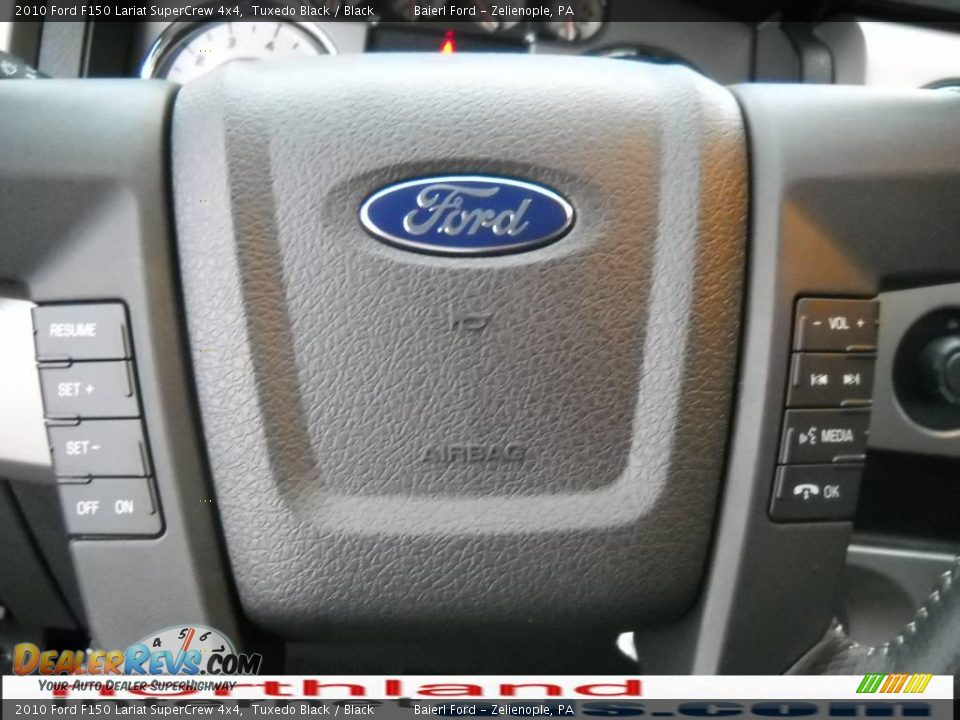 2010 Ford F150 Lariat SuperCrew 4x4 Tuxedo Black / Black Photo #19